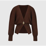 Knitted V-Neck Cardigan Sweaters image 7