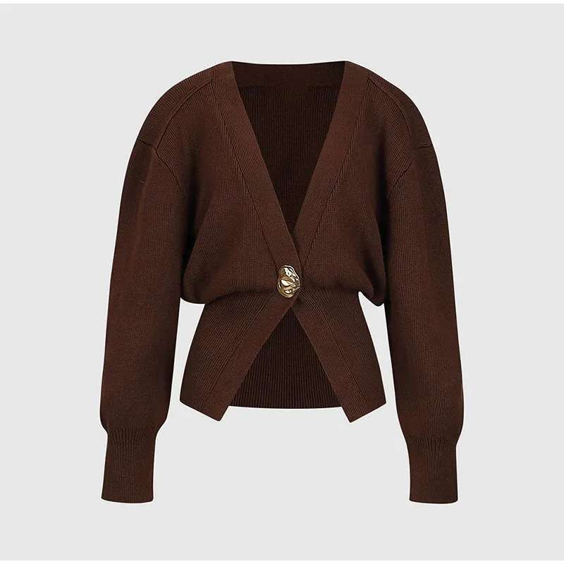 Knitted V-Neck Cardigan Sweaters image 7