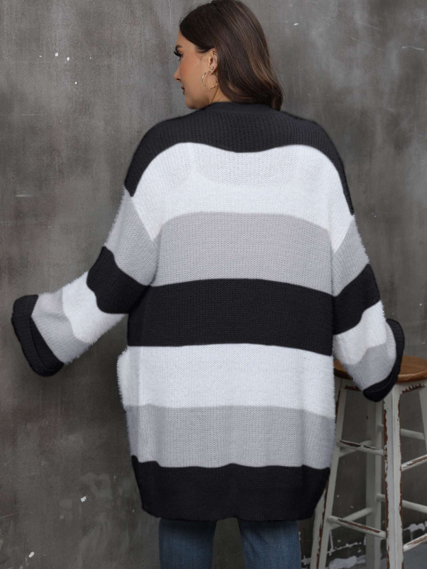 Cozy Cascade Colorblock Cardigan image 7