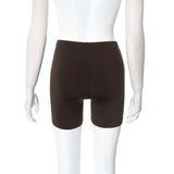 Solid Skinny Stretchy Shorts image 4