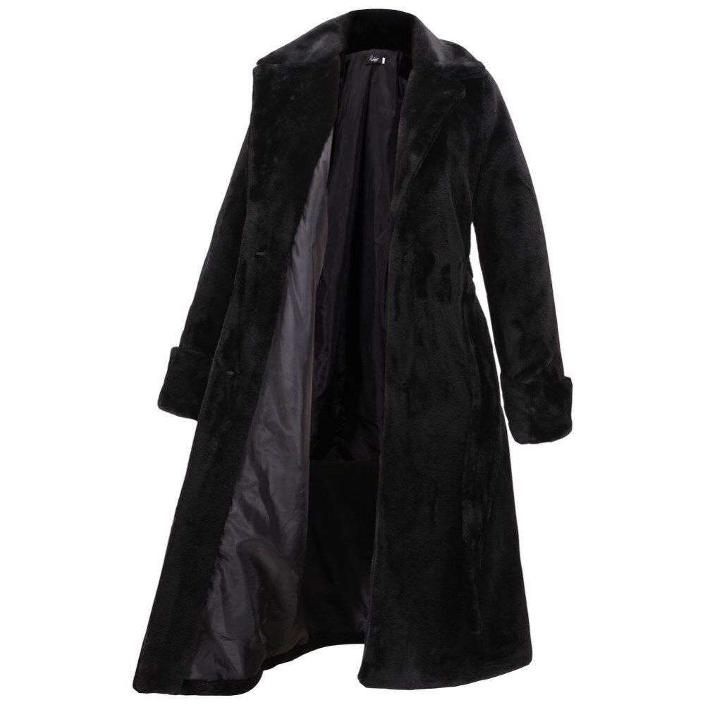 Suit Collar Thick Long Plush Coat image 6