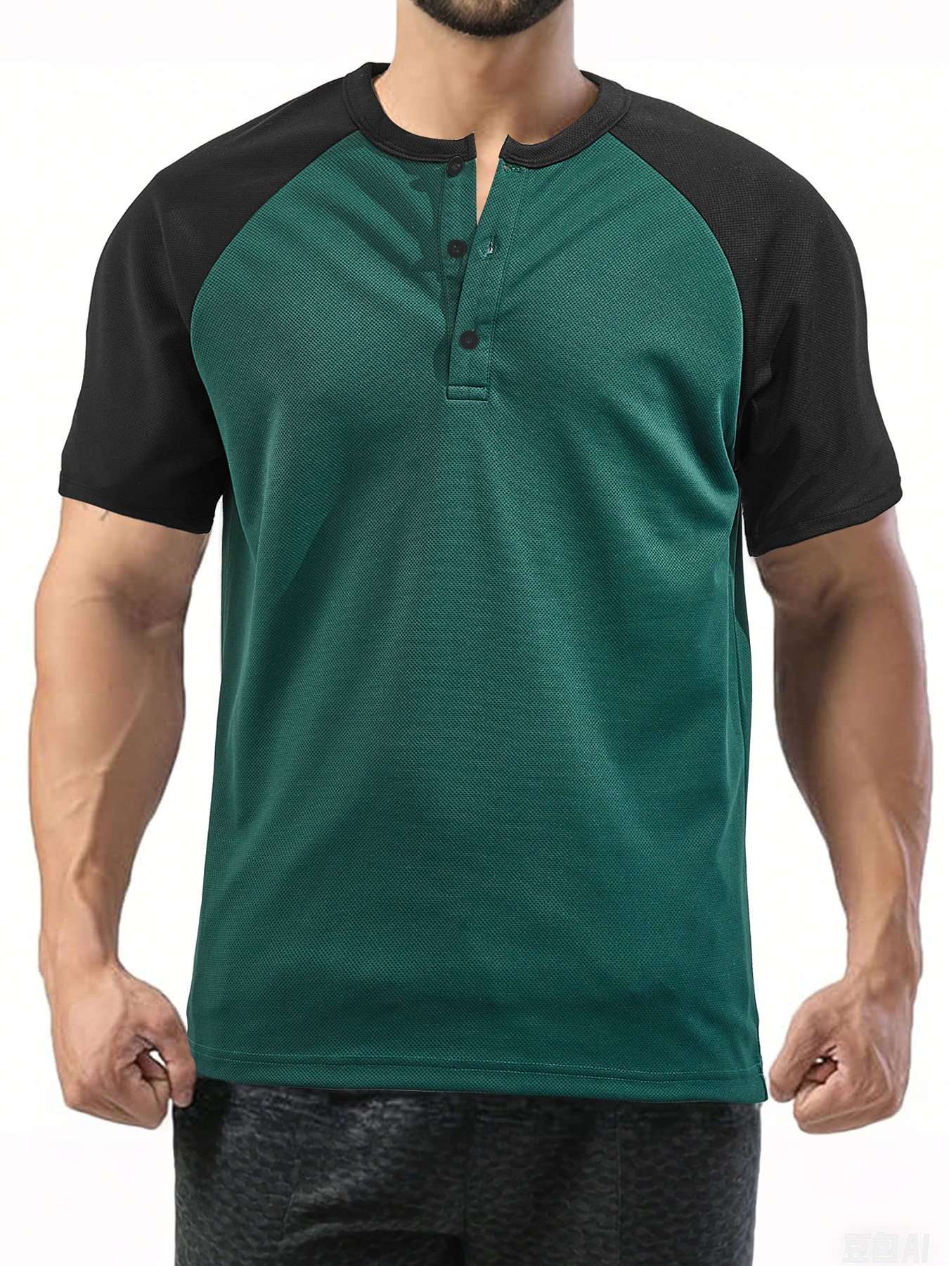 Casual Button Front Athletic T-shirt image 2