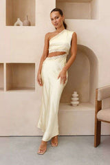 Elegant One-Shoulder Maxi Dress image 0