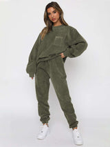 Solid Pullover Tracksuit Set image 0
