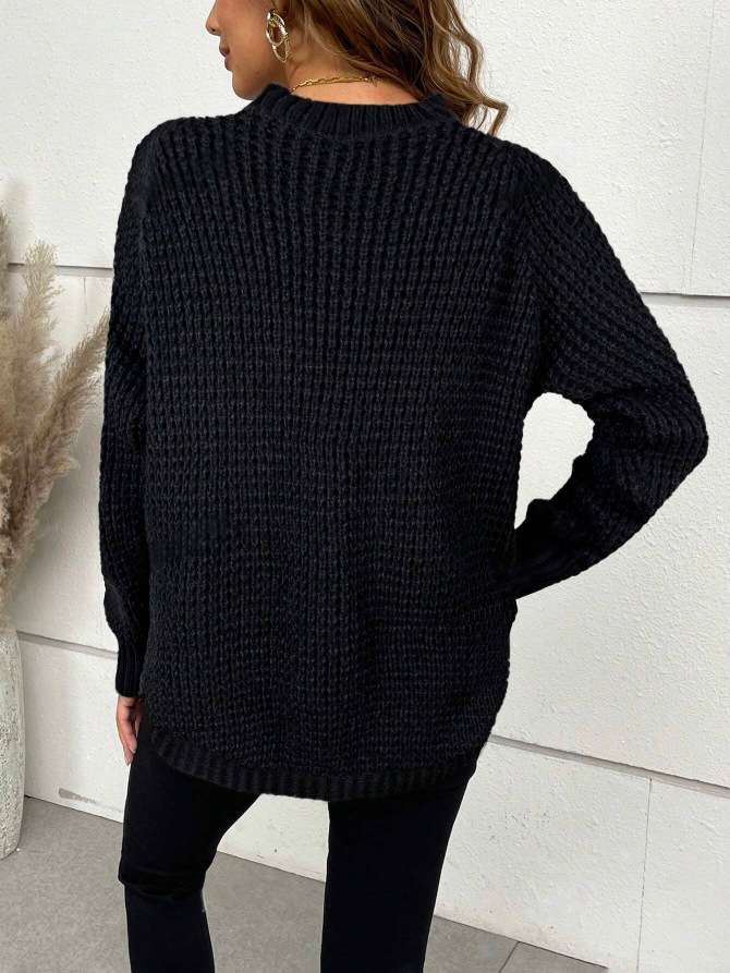 Turtleneck Oversized Pullover Casual Sweater image 6