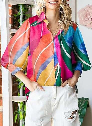 Floral print Long Sleeve Casual Shirt - XL, Multi Orange image