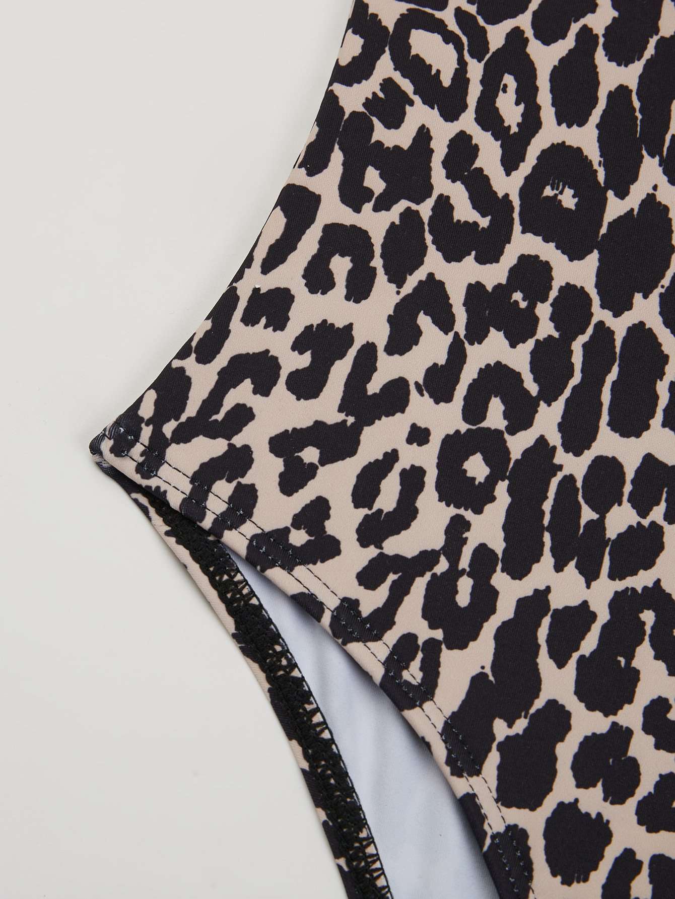 One Piece Plunge Skinny Straps Swimsuit image 4