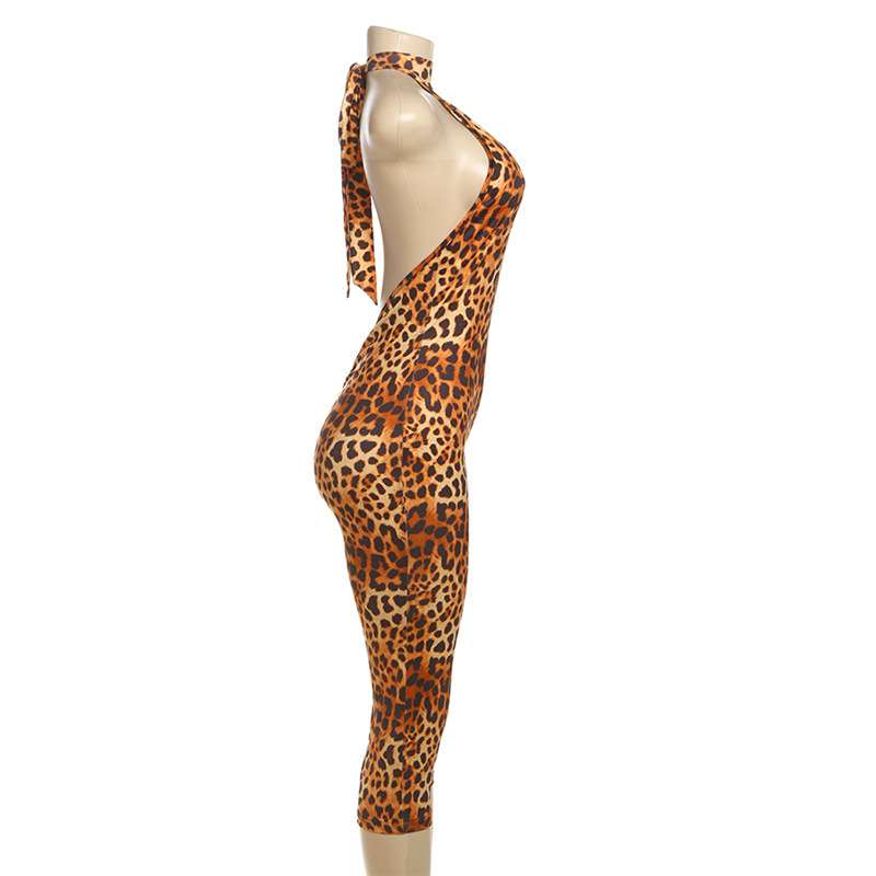 Leopard Print Halter Neck Jumpsuit image 7