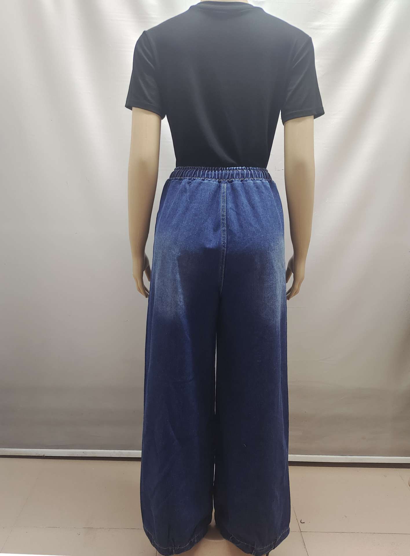 Wide-Leg Pants with Elastic Waist image 6