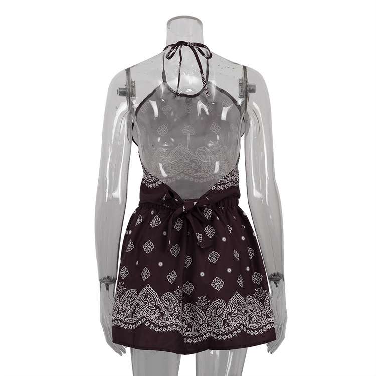 Boho Style Sleeveless Crop Top and Shorts Set image 5