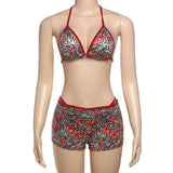 Leopard Print Bikini Set - M, Brown image