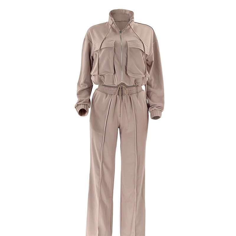 Zip Up Cropped Jacket Coord Set image 3