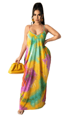 Womens Summer Suspender Maxi Dress image 11