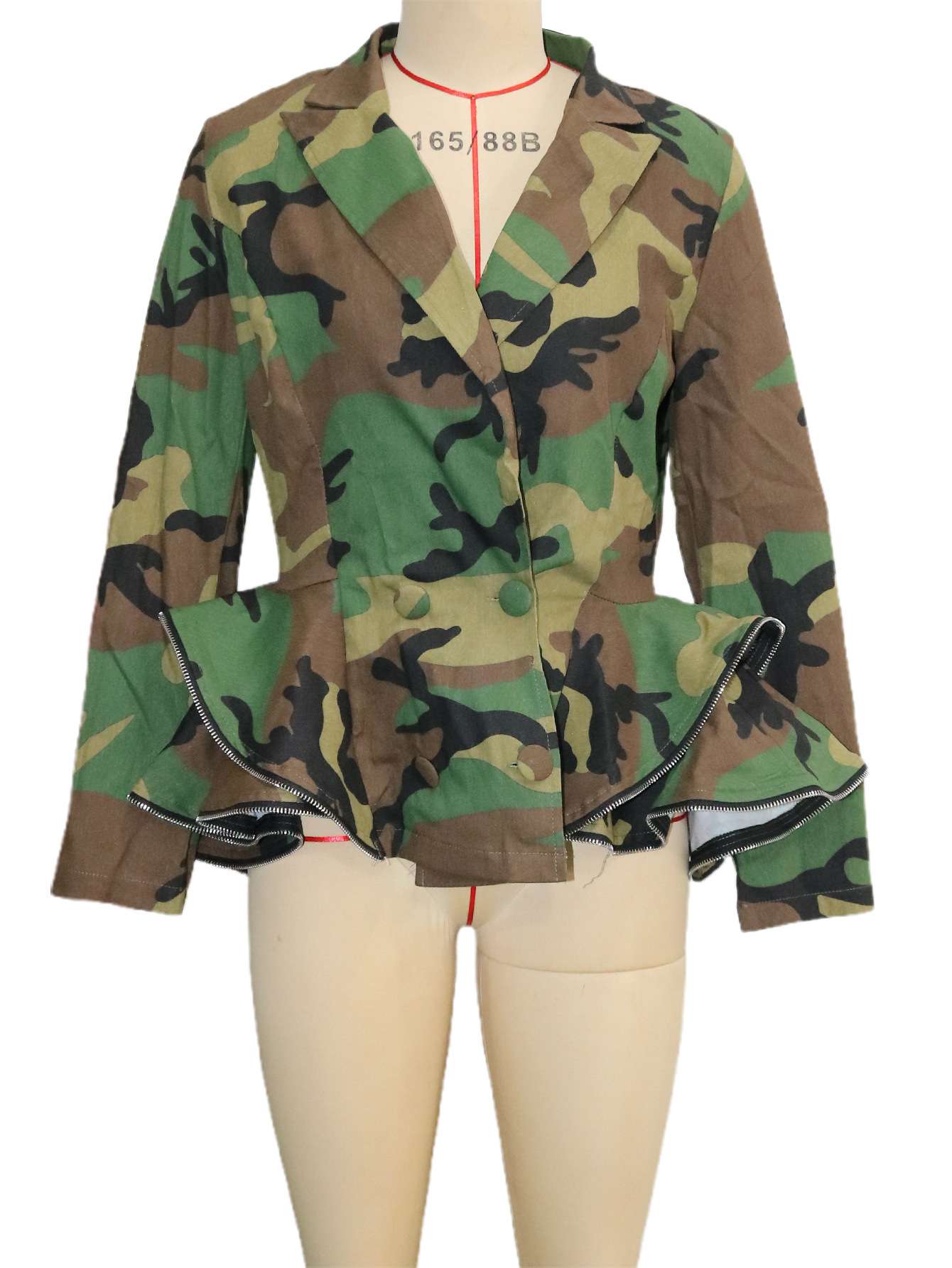 Camouflage Jacket with Zipper Details image 6