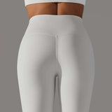 High-Waisted White Seamless Leggings image 2