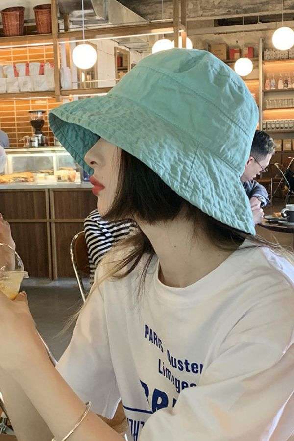 Wide-Brim Bucket Hat image 0