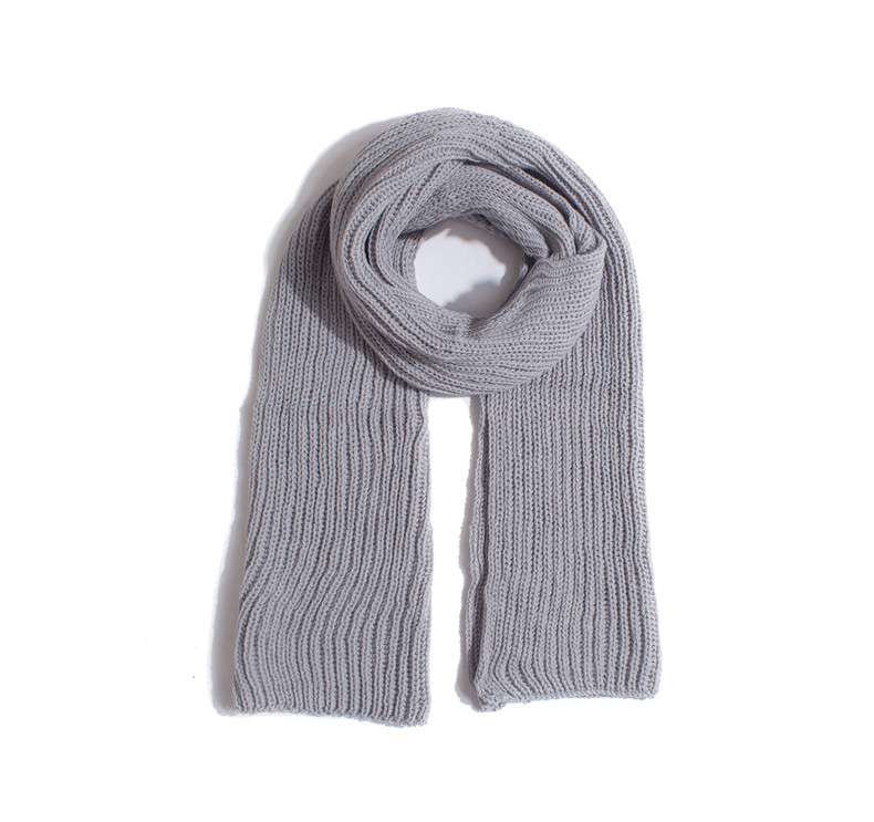 Elegant solid knit scarf warm for winter image 4