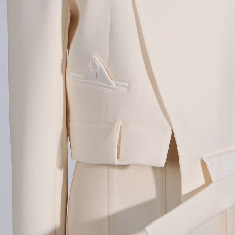 Cropped Collarless Blazer image 6