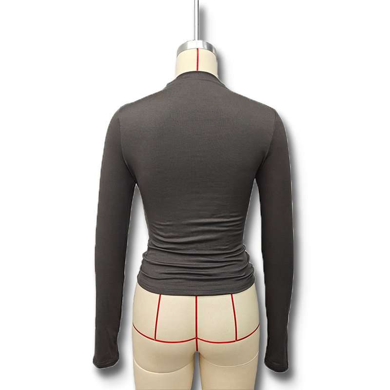 Draped Long Sleeve Casual Top image 6