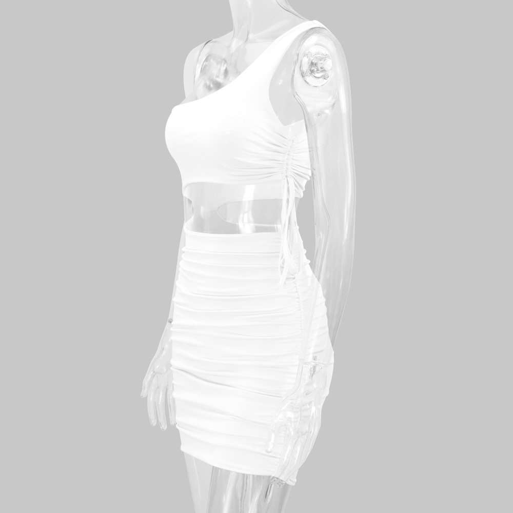 One-Shoulder Cutout Bodycon Mini Dress image 7