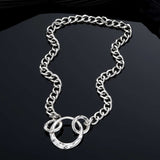 Silver Chain Necklace with Pendant image 1