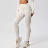 Womens Tights Sports Gym Wear Yoga Pants - L, White image