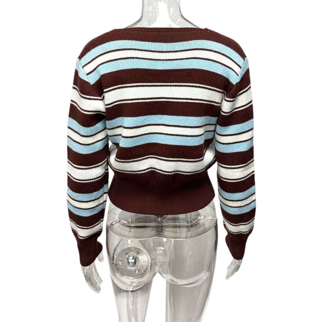 Striped Button-Up Cardigan image 4