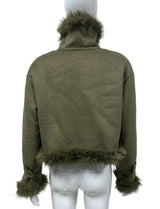 Fashion Full Zipper Faux Suede Jacket image 4