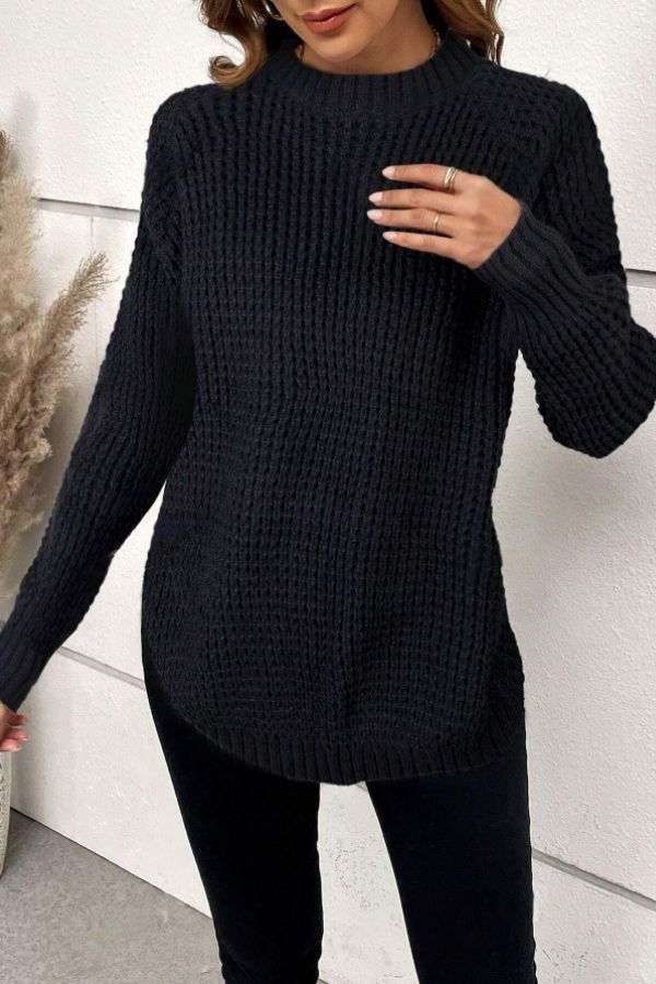 Turtleneck Oversized Pullover Casual Sweater image 2