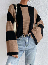 Oversized Striped Knit Sweater image 1