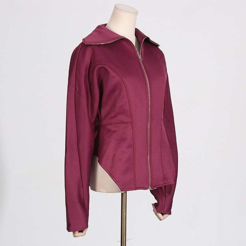 Black Corseted Scuba Jacket image 4