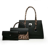 Purse with Wallet 3 Pieces Set - Free Size, Black image