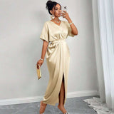 Elegant Drape Maxi Dress image 1