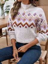 Multicolor Geometric Pattern Sweater image 1
