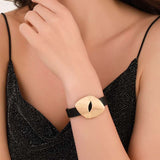 Bracelets with Gold and Silver Leaf Accents - Free Size, Gold image