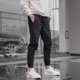 Slim-Fit Tech Joggers with Zip Pockets - S, Black image