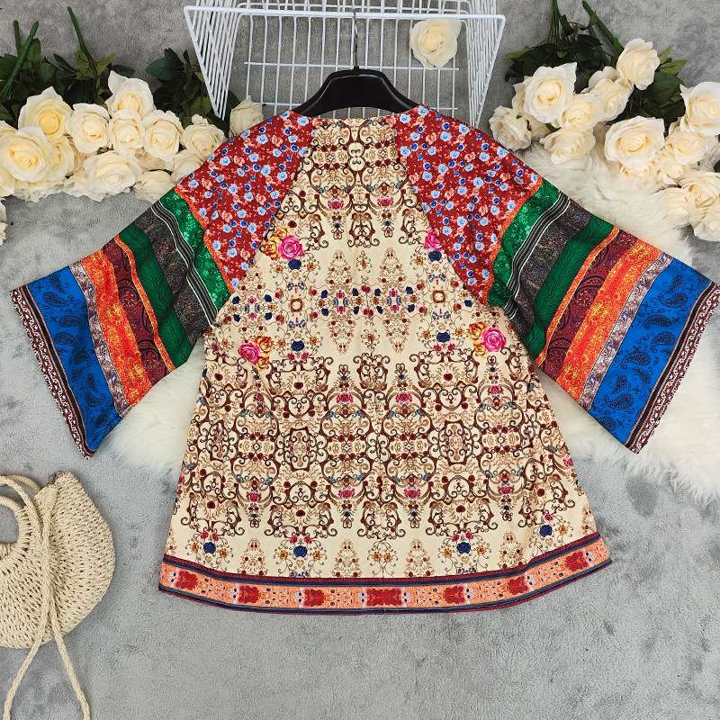 Vibrant Bohemian Patchwork Tunic image 2