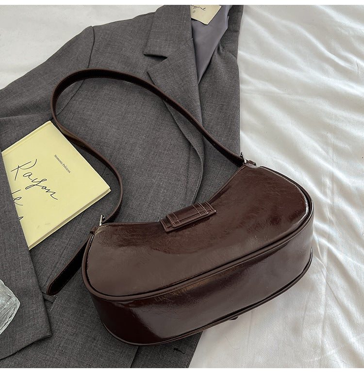 Classic PU Leather Buckle Shoulder Bag