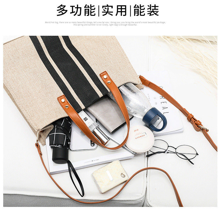 Stylish Striped Tote Bag