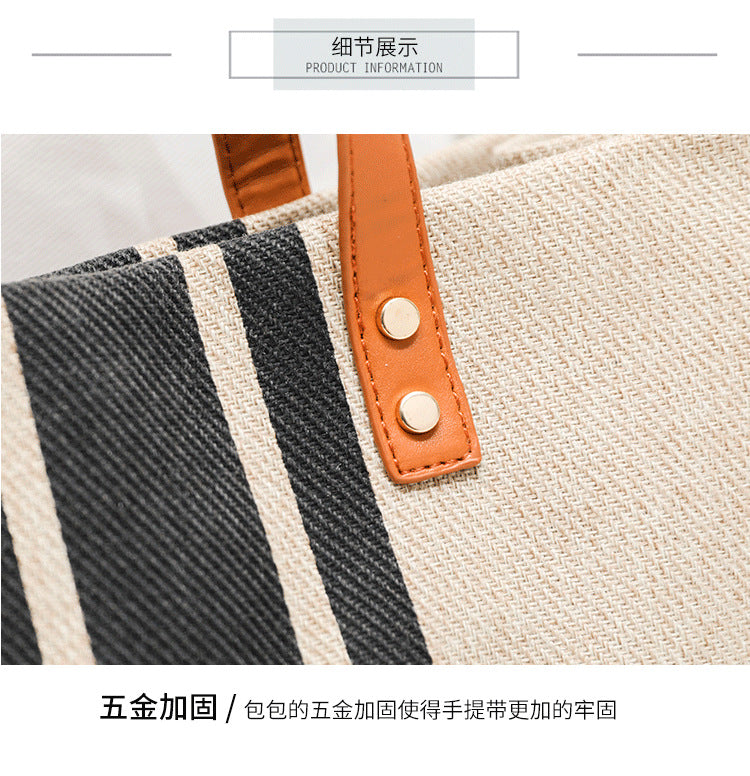 Stylish Striped Tote Bag