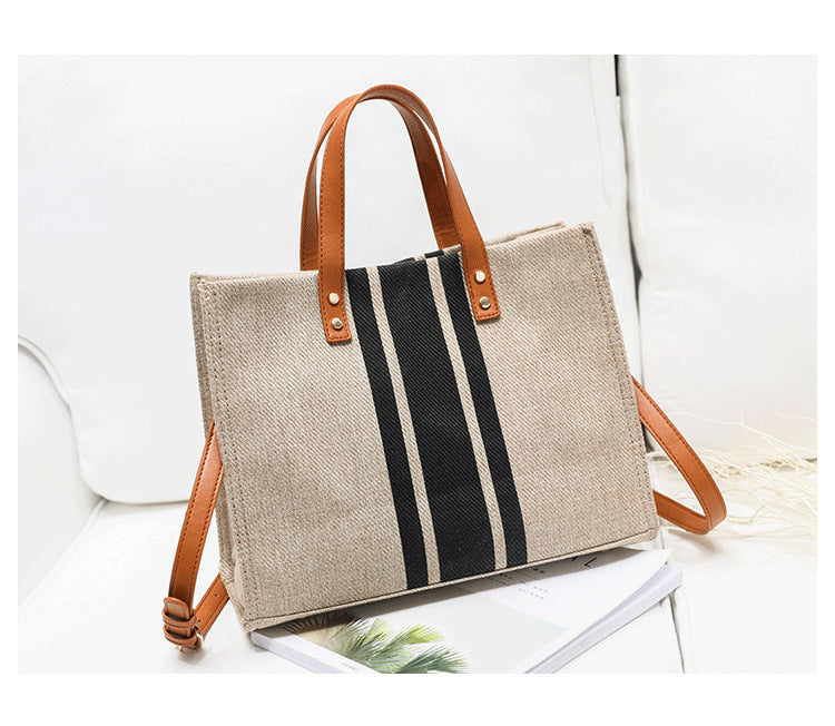 Stylish Striped Tote Bag