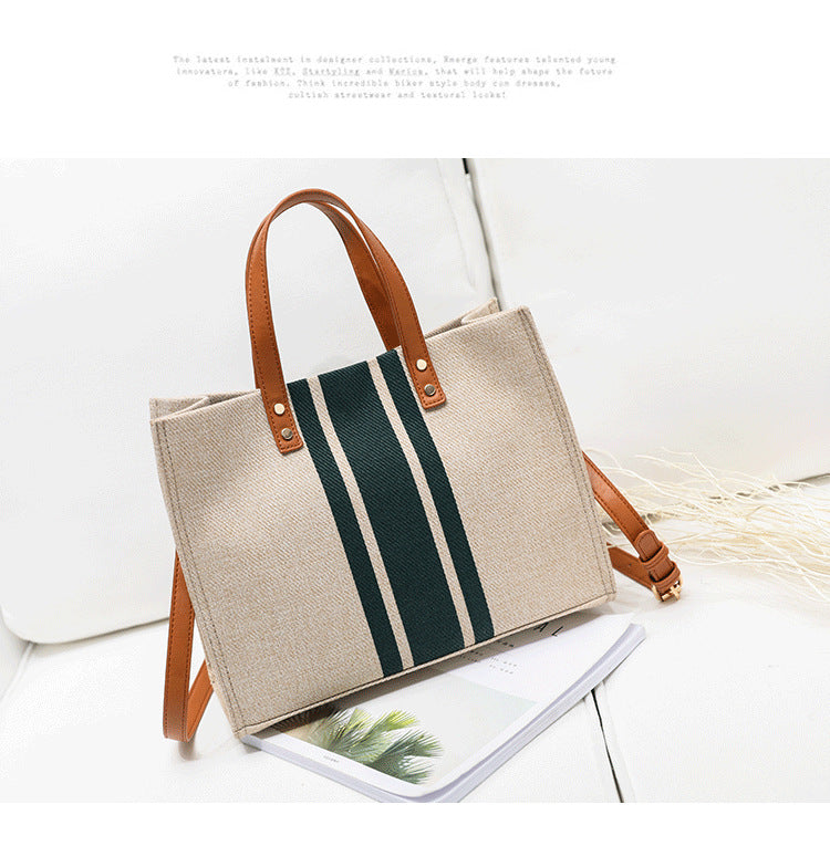 Stylish Striped Tote Bag