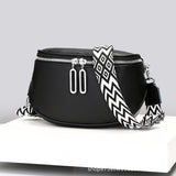 Stylish Crossbody Bag with Geometric Strap
