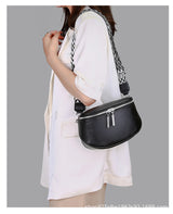 Stylish Crossbody Bag with Geometric Strap