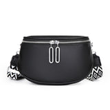 Stylish Crossbody Bag with Geometric Strap