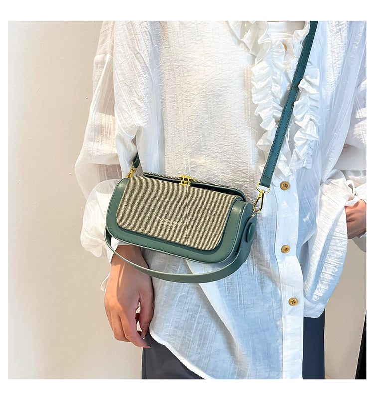 Chic Two-Tone Crossbody Bag