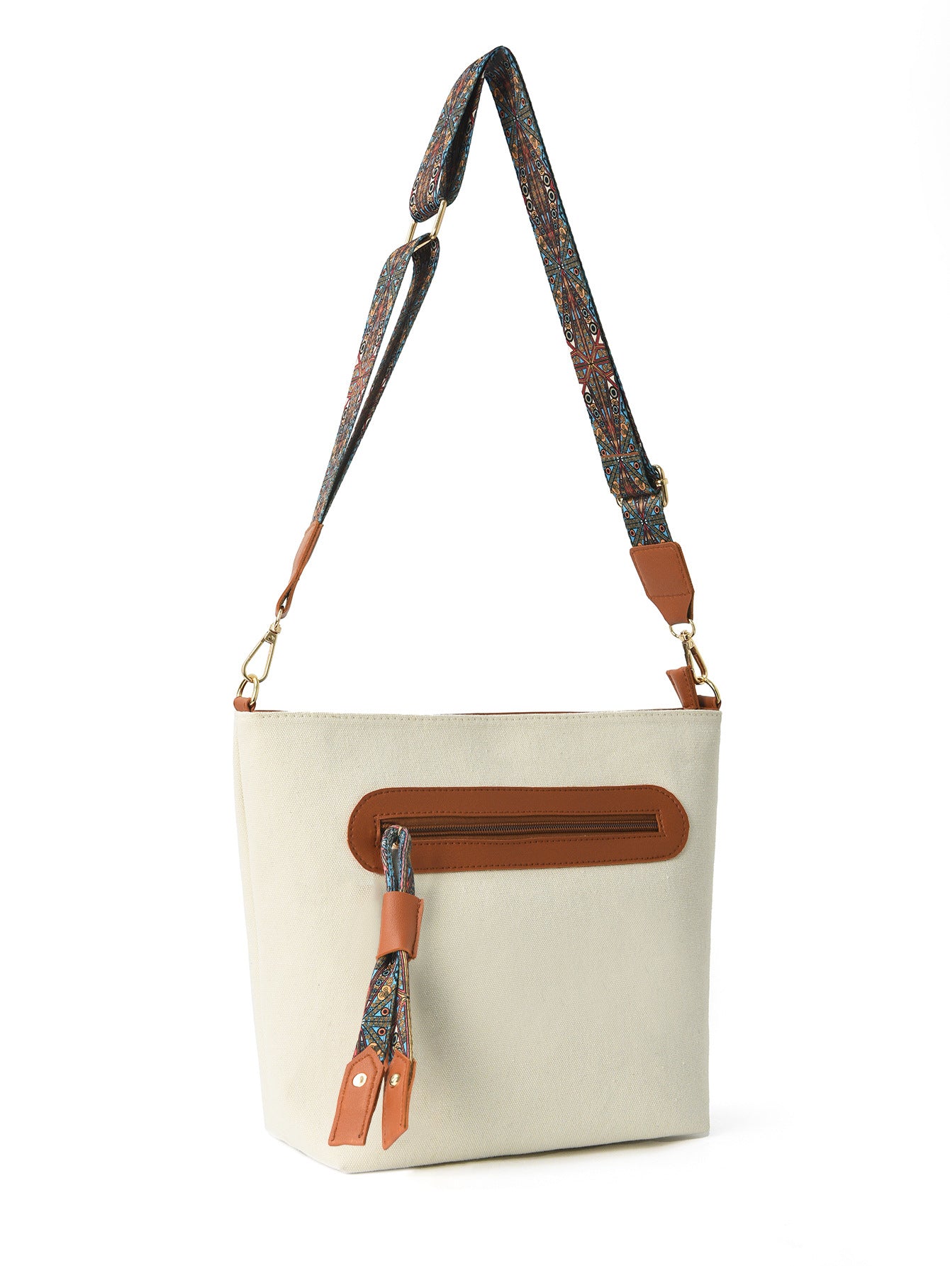 Crossbody Bag with Colorful Strap
