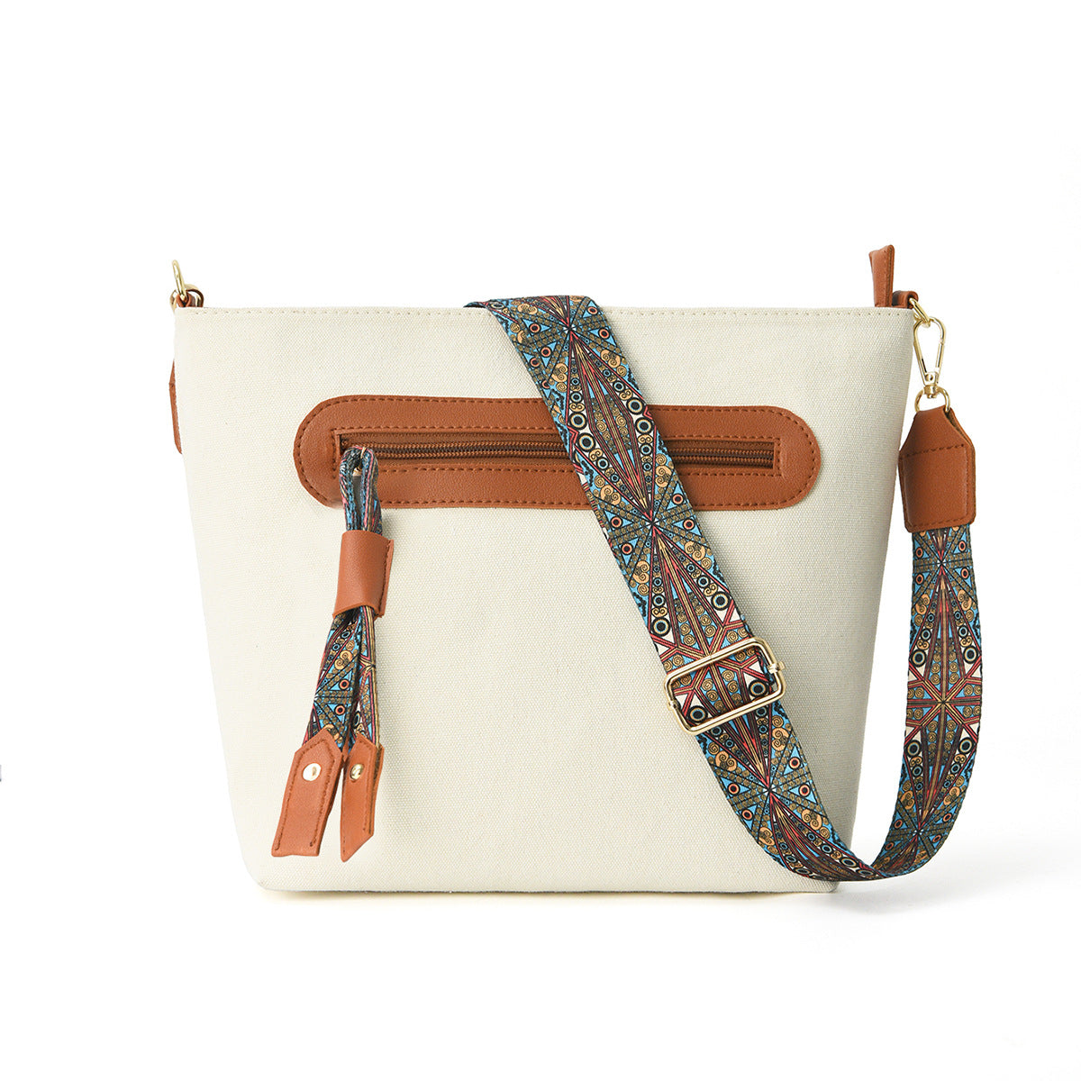 Crossbody Bag with Colorful Strap