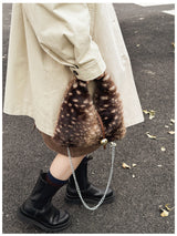Faux Fur Circular Handbag