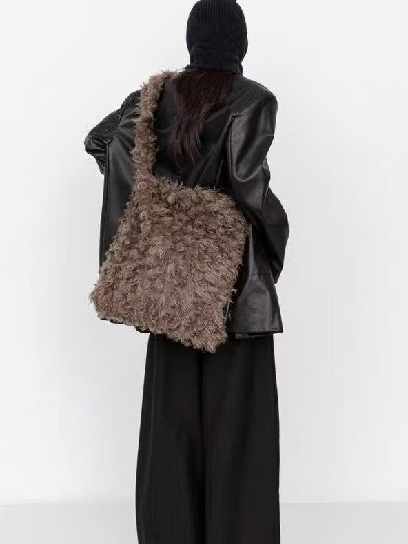 Cozy Faux Furry Shoulder Bag